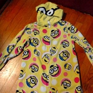 Despicable me long sleeve zip up PJs